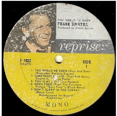 Sinatra, Frank / The World We Knew | Reprise F-1022 | August 1967