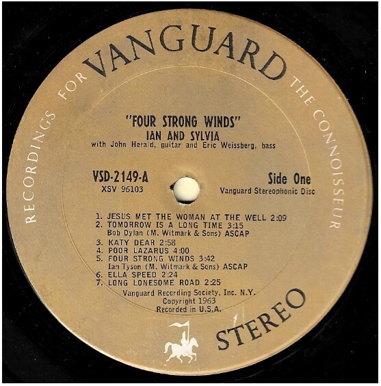 Ian + Sylvia / Four Strong Winds | Vanguard VSD-2149 | Stereo | September 1963