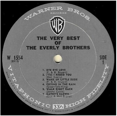 Everly Brothers, The / The Very Best of The Everly Brothers | Warner Bros. W-1554 | September 1964