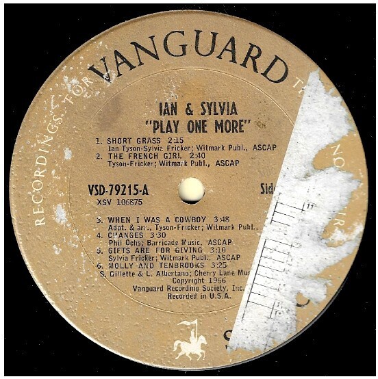 Ian + Sylvia / Play One More | Vanguard VSD-79215 | Stereo | March 1966