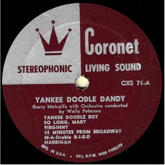 Metcalfe, Gerry / Yankee Doodle Dandy | Coronet CXS 71 | Stereo