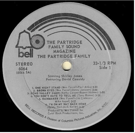 Partridge Family, The / Sound Magazine | Bell 6064 | August 1971