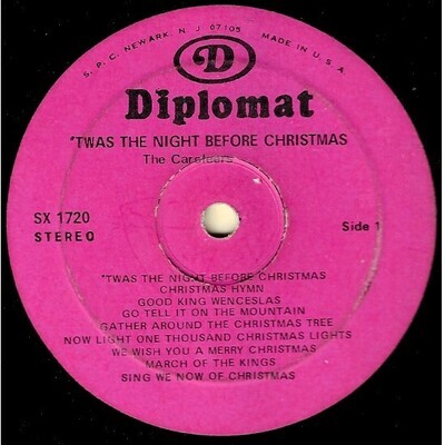 Caroleers, The / Twas the Night Before Christmas | Diplomat SX-1720 | Stereo | 1960