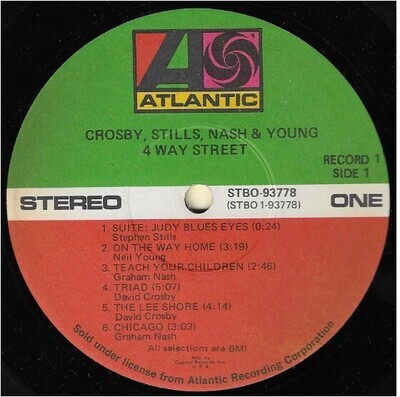 Crosby, Stills, Nash + Young / 4 Way Street | Atlantic STBO-93778 | April 1971