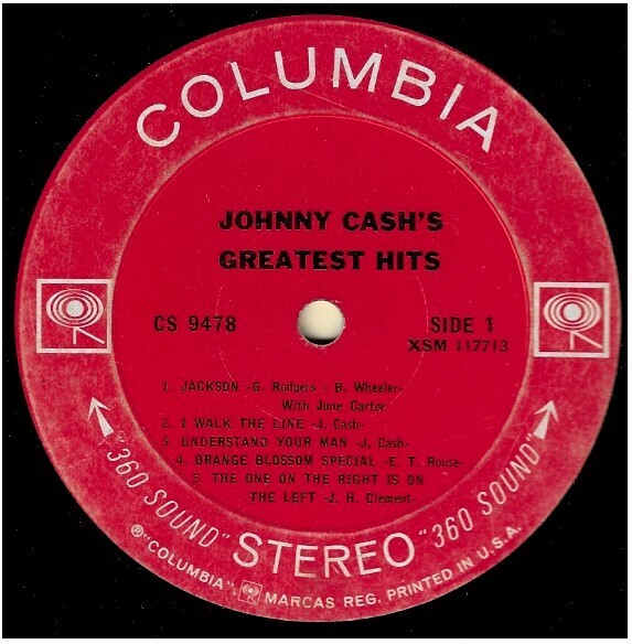 Cash, Johnny / Greatest Hits | Columbia CS-9478 | July 1967
