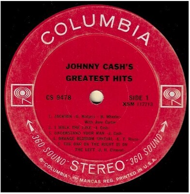 Cash, Johnny / Greatest Hits | Columbia CS-9478 | July 1967