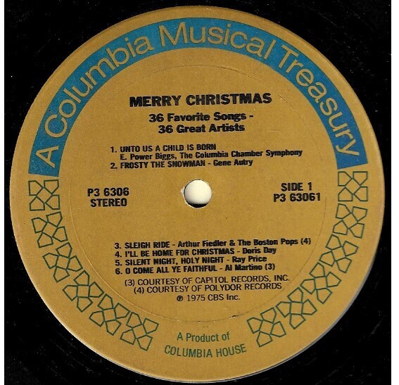 Various Artists / Merry Christmas | Columbia House P3-6306 | Stereo | 1975