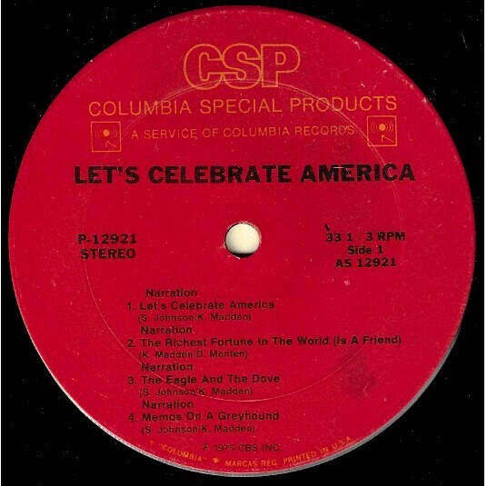 Various Artists / Let's Celebrate America | Columbia Special Products P-12921 | Stereo | 1975