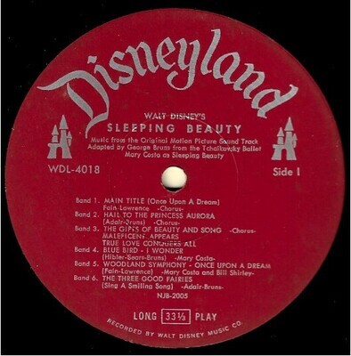 Costa, Mary / Sleeping Beauty | Disneyland WDL-4018 | Soundtrack | 1959