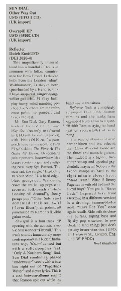 UFO / Sun Dial - Overspill - Reflector | February 1993