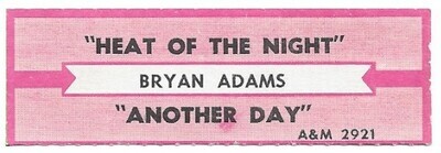 Adams, Bryan / Heat of the Night | A+M 2921 | March 1987