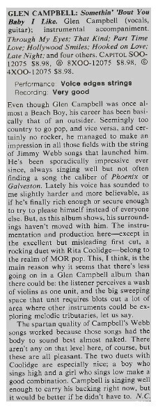 Campbell, Glen / Somethin&#39; &#39;Bout You Baby I Like | September 1980