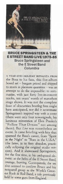 Springsteen, Bruce / Live/1975-85 | 1986
