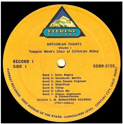 Various Artists / A Treasury of Gregorian Chants | Everest SDBR-3159 | 4 Records | 1967