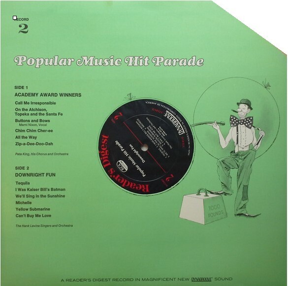 Various Artists / Popular Music Hit Parade - Record 2 | Reader's Digest RD4-63-2 | Stereo | 1968