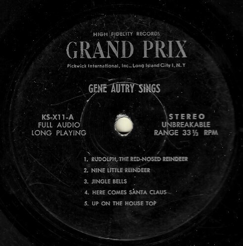 Autry, Gene / Gene Autry Sings | Grand Prix KS-X11 | Christmas Songs | 1960s