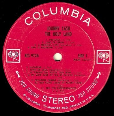 Cash, Johnny / The Holy Land | Columbia KCS-9726 | January 1969