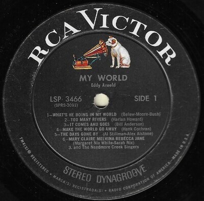Arnold, Eddy / My World | RCA Victor LSP-3466 | August 1965