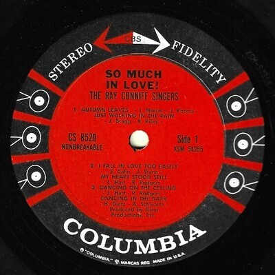Conniff, Ray (Singers) / So Much In Love! | Columbia CS-8520 | December 1961