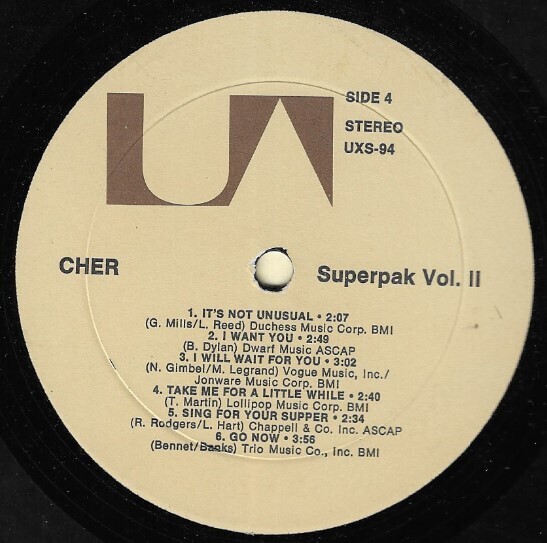 Cher / Superpak Vol. II | United Artists UXS-94 | Stereo | 1972