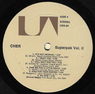 Cher / Superpak Vol. II | United Artists UXS-94 | Stereo | 1972