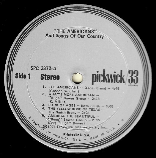 Various Artists / The Americans - And Songs of Our Country | Pickwick/33 SPC-3372 | Stereo | 1974