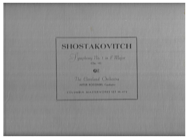 Rodzinski, Artur / Shostakovitch: Symphony No. 1 in F Major | Columbia Masterworks M-472