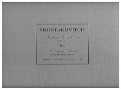 Rodzinski, Artur / Shostakovitch: Symphony No. 1 in F Major | Columbia Masterworks M-472