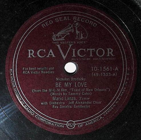 Lanza, Mario / Be My Love | RCA Victor Red Seal 10-1561 | 1950