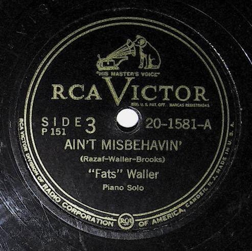 Waller, Fats / Ain't Misbehavin' | RCA Victor 20-1581 | June 1944