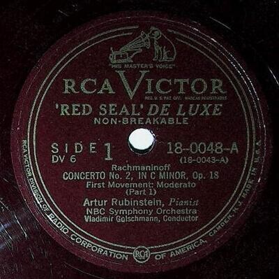 Rubinstein, Artur / Rachmaninoff: Concerto No. 2, In C Minor, Op. 18 (First Movement) | RCA Victor Red Seal 18-0048 | Part 1 | 1948