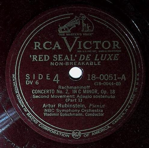 Rubinstein, Artur / Rachmaninoff: Concerto No. 2, In C Minor, Op. 18 (Second Movement) | RCA Victor Red Seal 18-0051 | Part 1 | 1948