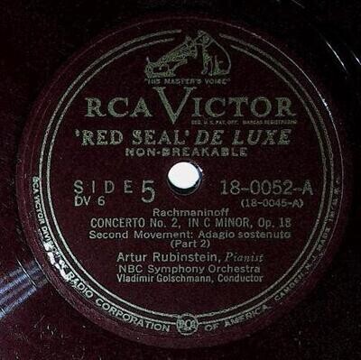 Rubinstein, Artur / Rachmaninoff: Concerto No. 2, In C Minor, Op. 18 (Second Movement) | RCA Victor Red Seal 18-0052 | Part 2 | 1948