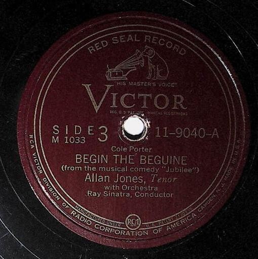 Jones, Allan / Begin the Beguine | Victor Red Seal 11-9040 | 1947