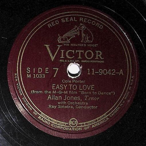 Jones, Allan / Easy to Love | Victor Red Seal 11-9042 | 1947