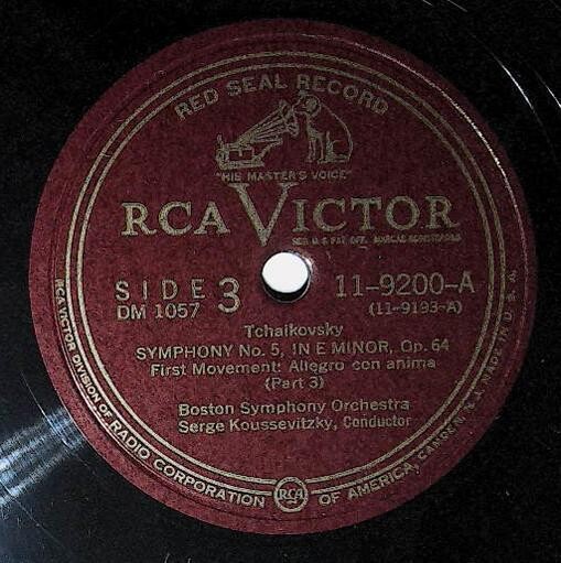 Koussevitzky, Serge / Tchaikovsky: Symphony No. 5, In E Minor, Op. 64 (First Movement) | RCA Victor Red Seal 11-9200 | Part 3 | 1950