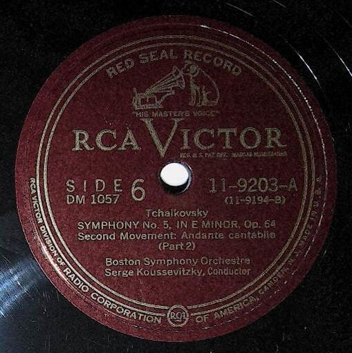 Koussevitzky, Serge / Tchaikovsky: Symphony No. 5, In E Minor, Op. 64 (Second Movement) | RCA Victor Red Seal 11-9203 | Part 2 | 1950