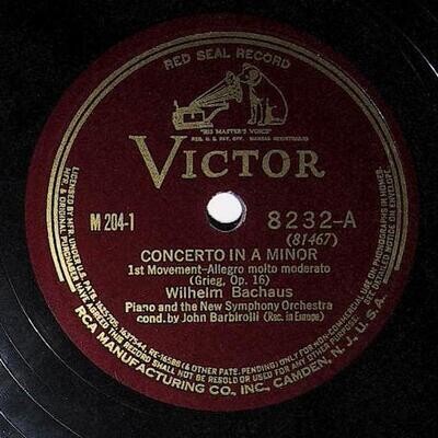 Bachaus, Wilhelm / Grieg: Concerto In A Minor (1st Movement) | Victor Red Seal 8232 | 1940