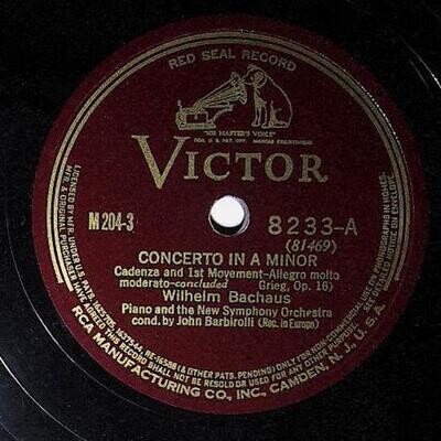 Bachaus, Wilhelm / Grieg: Concerto In A Minor (Cadenza and 1st Movement) | Victor Red Seal 8233 | 1940