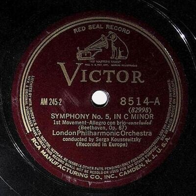 Koussevitzky, Serge / Beethoven: Symphony No. 5, In C Minor (1st Movement) | Victor Red Seal 8514 | Concluded | 1935