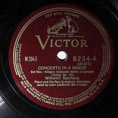Bachaus, Wilhelm / Grieg: Concerto In A Minor (3rd Movement) | Victor Red Seal 8234 | 1940