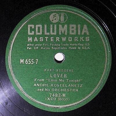 Kostelanetz, Andre / Lover | Columbia Masterworks 7483-M | 1946
