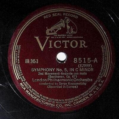Koussevitzky, Serge / Beethoven: Symphony No. 5, In C Minor (2nd Movement) | Victor Red Seal 8515 | Andante con moto | 1935