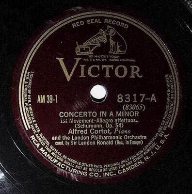 Cortot, Alfred / Schumann: Concerto In A Minor (1st Movement) | Victor Red Seal 8317 | Allegro affettuoso | 1934