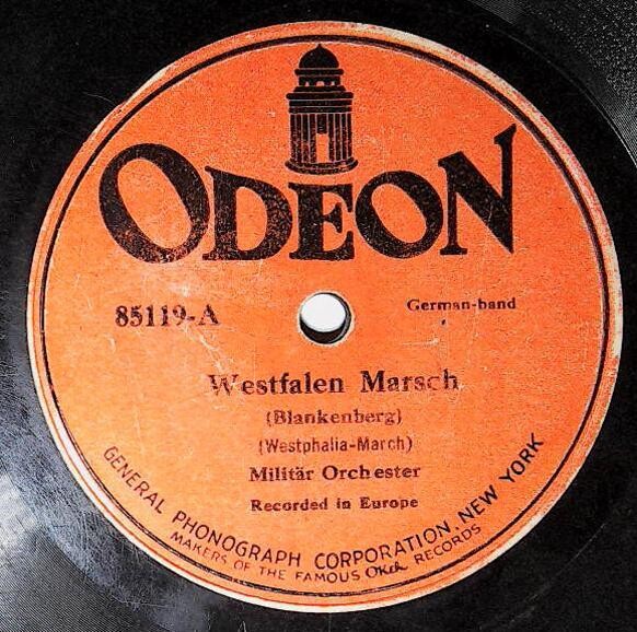 Militar Orchester / Westfalen Marsch | Odeon 85119