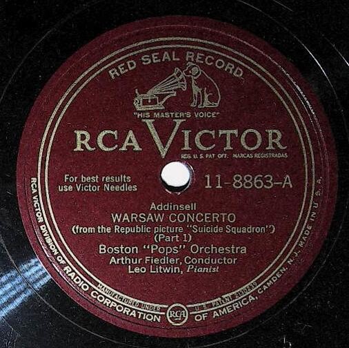 Fiedler, Arthur / Addinsell: Warsaw Concerto (Part 1) | RCA Victor Red Seal 11-8863 | 1947
