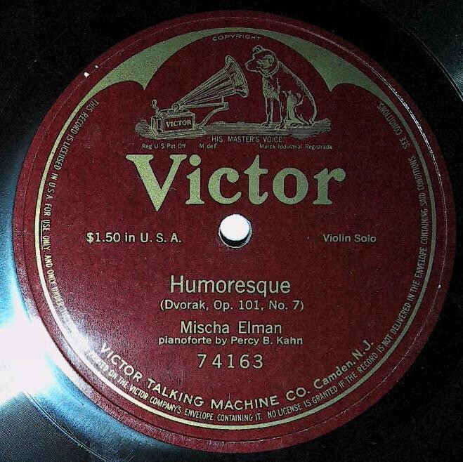 Elman, Mischa / Humoresque | Victor 74163 | May 1910 | One-Sided