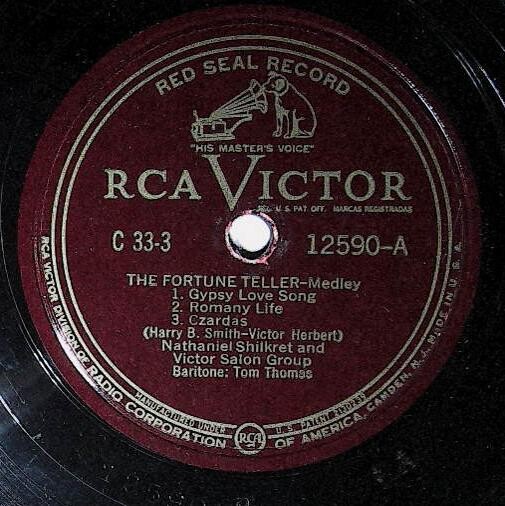 Shilkret, Nathaniel / The Fortune Teller | RCA Victor Red Seal 12590 | with Victor Salon Group | 1939
