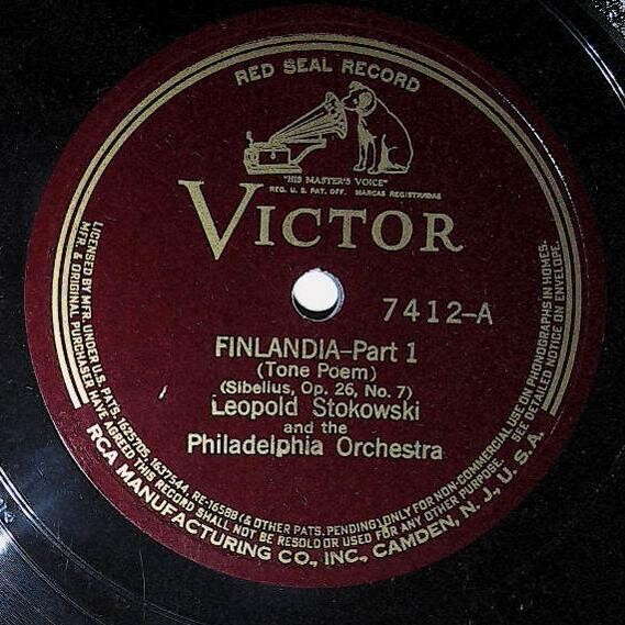 Stokowski, Leopold / Finlandia-Part 1 | Victor Red Seal 7412 | Sibelius