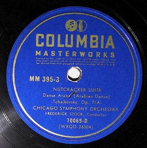 Stock, Frederick / Nutcracker Suite (Arabian Dance) | Columbia Masterworks 70069-D | Tchaikovsky | 1943